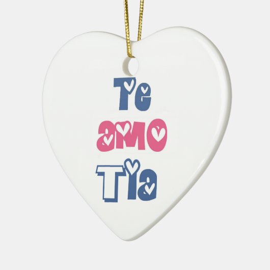 Te Amo Tia Keramikornament (Links)