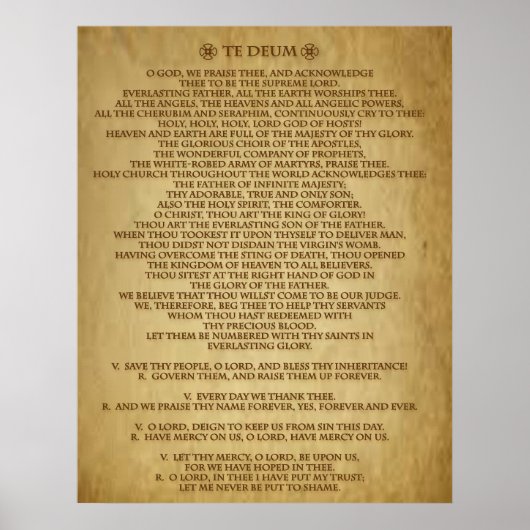 TE DEUM PRAYER POSTER (Vorne)