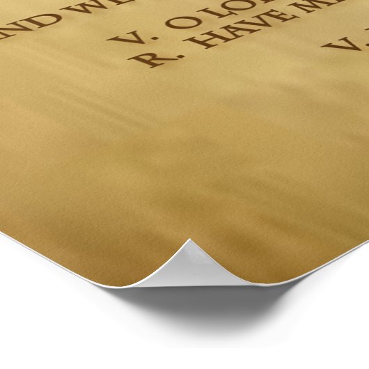 TE DEUM PRAYER POSTER (Ecke)