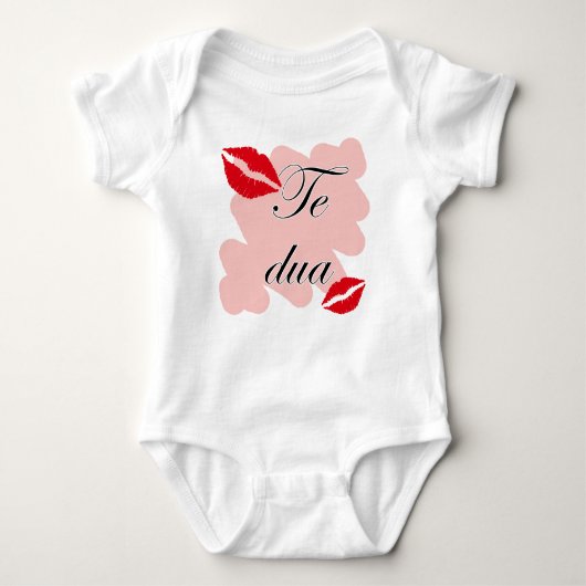 Te DUA - Albanisch - i-Liebe Sie Baby Strampler (Vorderseite)