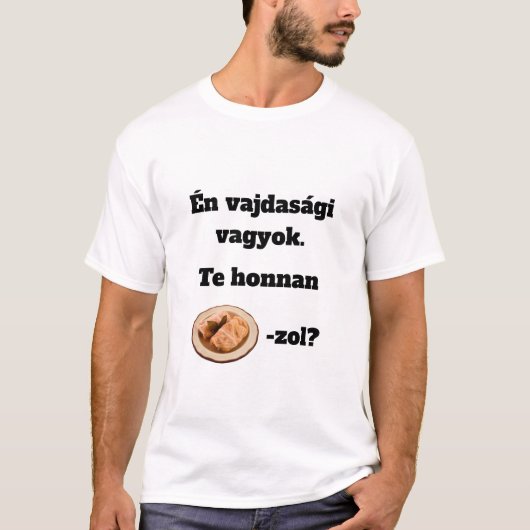 Te honnan SZÁRMA-zol? férfi rövid ujjú póló T-Shirt (Vorderseite)