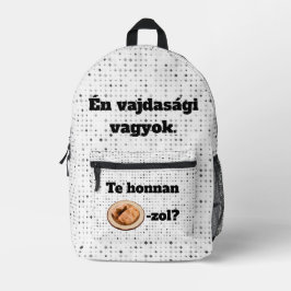 Te honnan SZÁRMA-zol? hátitáska Bedruckter Rucksack