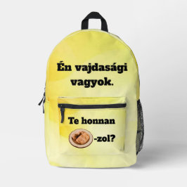 Te honnan SZÁRMA-zol? hátitáska Bedruckter Rucksack