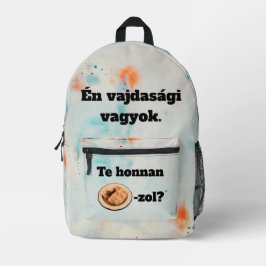 Te honnan SZÁRMA-zol? hátitáska Bedruckter Rucksack