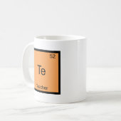 Te - Lehrer Funny Chemistry Element Symbol T-Shirt Kaffeetasse (Vorderseite Links)