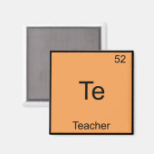 Te - Lehrer Funny Chemistry Element Symbol T-Shirt Magnet (Vorderseite/Rückseite)