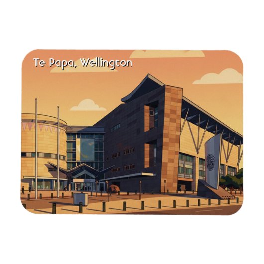 Te Papa Wellington New Zealand Postcard Magnet (Horizontal)