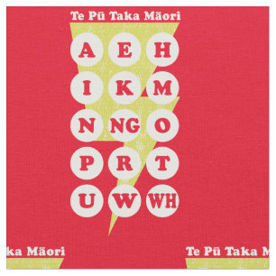Te Pu Taka Maori Maori Alphabet Stoff
