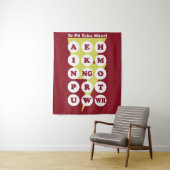 Te Pu Taka Maori Maori Alphabet Wandteppich (Beispiel)