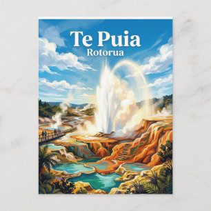 Te Puia Geysir Neuseeland Postkarte