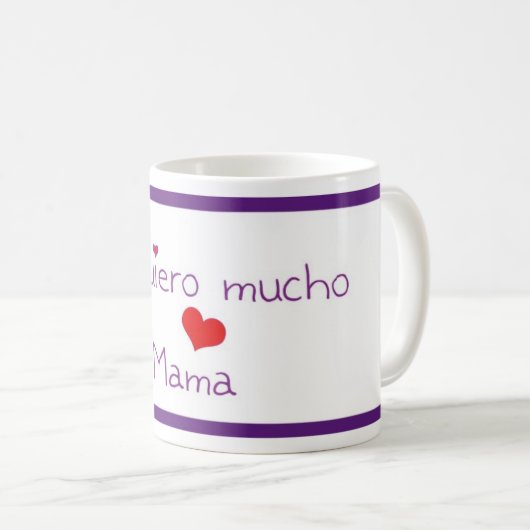 Te quiero mucho MUTTER Kaffeetasse (VorderseiteRechts)