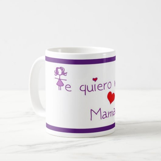 Te quiero mucho MUTTER Kaffeetasse (Vorderseite Links)