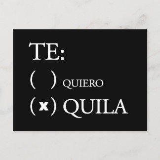 Te Quiero Tequila Postkarte