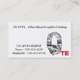 te, TE INTERNATIONAL - Visitenkarte