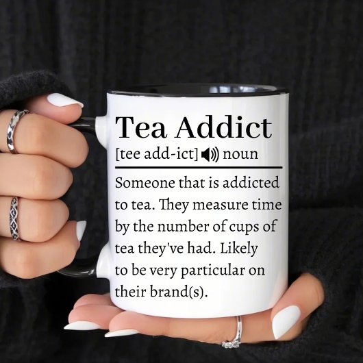 Tea Addict Definition Zweifarbige Tasse