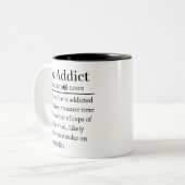 Tea Addict Definition Zweifarbige Tasse (Vorderseite Links)