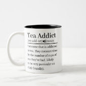 Tea Addict Definition Zweifarbige Tasse (Links)