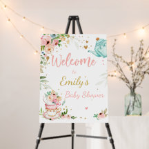 Tea Baby Shower Baby Brauen Begrüßungszeichen
