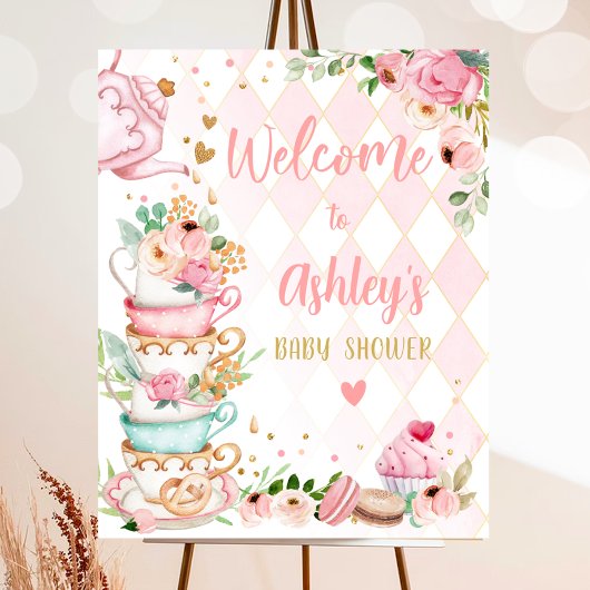 Tea Baby Shower Baby ist das Brauen Mädchen Willko Poster