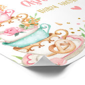 Tea Baby Shower Baby ist das Brauen Mädchen Willko Poster (Ecke)