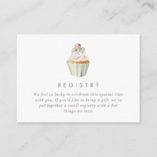 Tea Baby Shower Registrierungs-QR-Code Begleitkarte