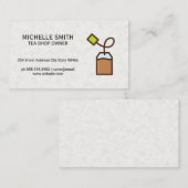 Tea Bag | Japanische Papiertextur Visitenkarte (Vorne/Hinten)