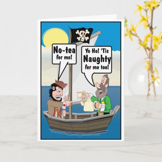 TEA BAG JOKE. KARTE (Gelbe Blume)