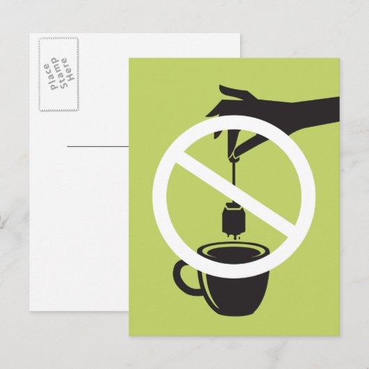 Tea Bag Postkarte (Vorne/Hinten)