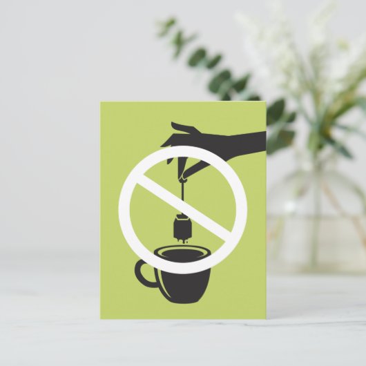 Tea Bag Postkarte (Stehend Vorderseite)
