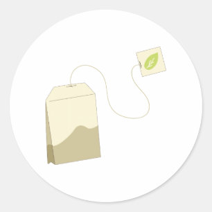 Tea Bag Runder Aufkleber