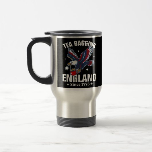 Tea Bagging England seit 1773 - 4. Juli Reisebecher (Links)