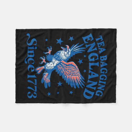 Tea Bagging England Since 1773 Patriotic Eagle 4th Fleecedecke (Vorderseite (Horizontal))