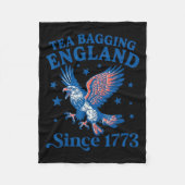 Tea Bagging England Since 1773 Patriotic Eagle 4th Fleecedecke (Vorderseite)