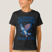 Tea Bagging England Since 1773 Patriotic Eagle 4th T-Shirt (Vorderseite)
