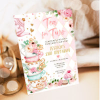 Tea Birthday Einladung Girl Party Par-tea Floral