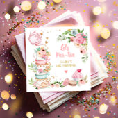 Tea Birthday Party Rosa Blume Girl Par-tea Floral Serviette