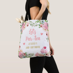 Tea Birthday Party Rosa Blume Girl Par-tea Floral Tasche
