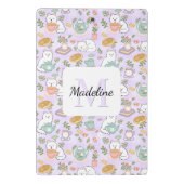 Tea & Bookish Cats Personalized Mini Clipboard Klemmbrett (Rückseite)
