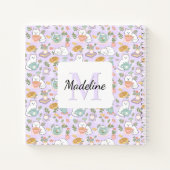 Tea & Bookish Cats Spiral Notebook Personalized Notizblock (Rückseite)