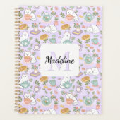 Tea & Bookish Cats Spiral Planner Planer (Vorderseite)