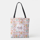 Tea & Bookish Cats Tote Bag Pink Tasche (Rückseite)