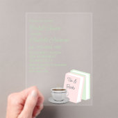 Tea & Books Bridal Shower Acryleinladungen (Insitu (Handheld))