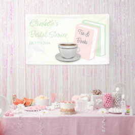 Tea & Books Bridal Shower Banner