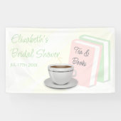 Tea & Books Bridal Shower Banner (Horizontal)