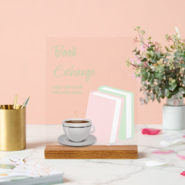 Tea & Books Bridal Shower Book Exchange Acrylschild
