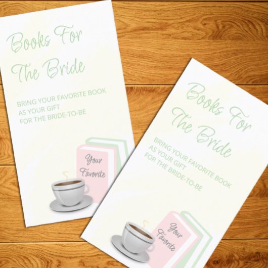 Tea & Books Bridal Shower Books For The Bride Begleitkarte