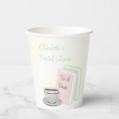 Tea & Books Bridal Shower Pappbecher (Vorderseite)