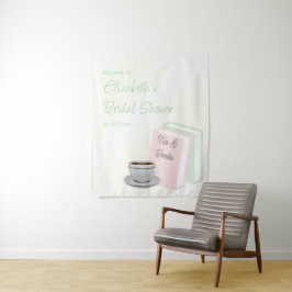 Tea & Books Bridal Shower Wandteppich