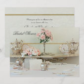 Tea Bridal Dusche Einladung (Vorne/Hinten)