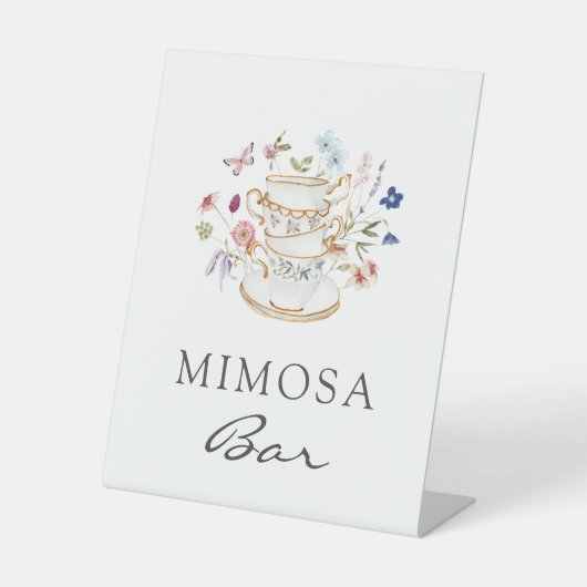 Tea Bridal Mimosa Bar Sign Sockelschild (Vorderseite)